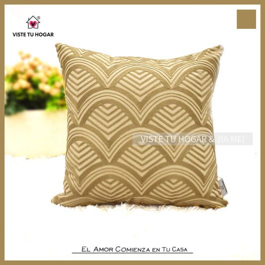 Cojín Con Diseño De Abanico Algodón Y Poliéster