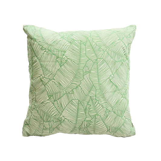 Cojín Serigrafía Algodón Y Poliéster Diseño De Hojas De Bambú - Viste Tu Hogar