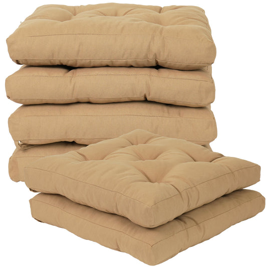 COJINES PARA SILLAS 40x40x5CM CON EFECTO TRIDIMENSIONAL CON RELLNO 100% POLIÉSTER (CAMEL) - Viste Tu Hogar