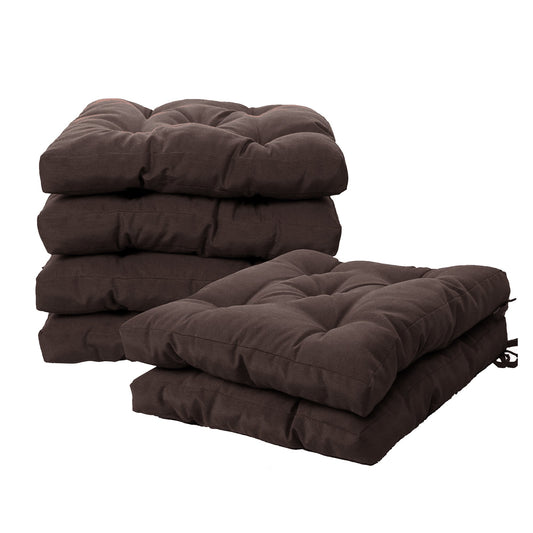 COJINES PARA SILLAS 40x40x5CM CON EFECTO TRIDIMENSIONAL CON RELLNO 100% POLIÉSTER (CHOCOLATE) - Viste Tu Hogar