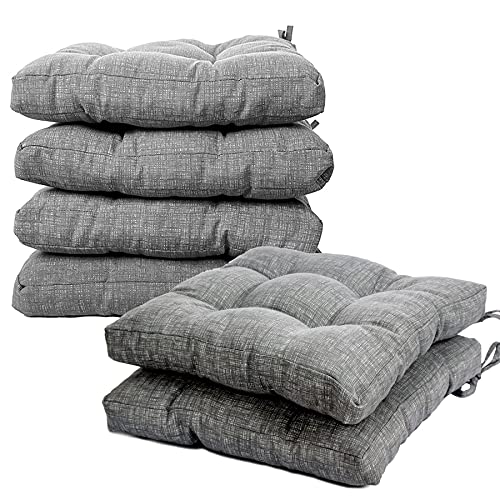 COJINES PARA SILLAS 40x40x5CM CON EFECTO TRIDIMENSIONAL CON RELLNO 100% POLIÉSTER (GRIS VAQUERO) - Viste Tu Hogar