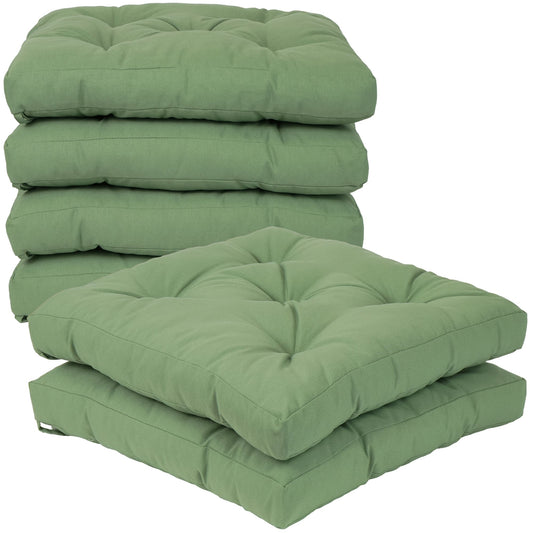 COJINES PARA SILLAS 40x40x5CM CON EFECTO TRIDIMENSIONAL CON RELLNO 100% POLIÉSTER (VERDE AGUACATE) - Viste Tu Hogar