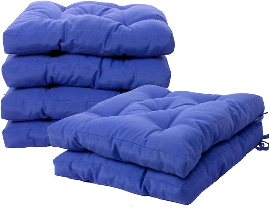 COJINES PARA SILLAS 45x45x5CM CON EFECTO TRIDIMENSIONAL CON RELLNO 100% POLIÉSTER (AZUL) - Viste Tu Hogar