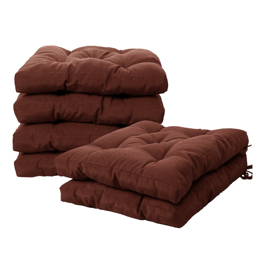 COJINES PARA SILLAS 45x45x5CM CON EFECTO TRIDIMENSIONAL CON RELLNO 100% POLIÉSTER (MARRÓN) - Viste Tu Hogar