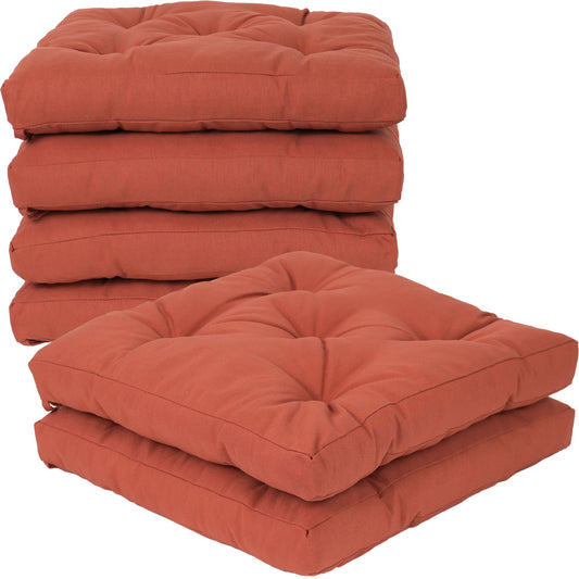 COJINES PARA SILLAS 45x45x5CM CON EFECTO TRIDIMENSIONAL CON RELLNO 100% POLIÉSTER (TEJA) - Viste Tu Hogar