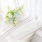 CORTINA DE GASA CON RAYAS VERTICALES DE HILOS PLATEADOS 140X260CM - Viste Tu Hogar CORTINA DE GASA CON RAYAS VERTICALES DE HILOS PLATEADOS 140X260CM - Viste Tu Hogar