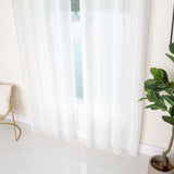 CORTINA DE GASA CON RAYAS VERTICALES DE HILOS PLATEADOS 140X260CM - Viste Tu Hogar CORTINA DE GASA CON RAYAS VERTICALES DE HILOS PLATEADOS 140X260CM - Viste Tu Hogar