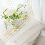 CORTINA DE GASA CON RAYAS VERTICALES DE HILOS PLATEADOS 140X260CM - Viste Tu Hogar CORTINA DE GASA CON RAYAS VERTICALES DE HILOS PLATEADOS 140X260CM - Viste Tu Hogar