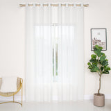 CORTINA DE GASA CON RAYAS VERTICALES DE HILOS PLATEADOS 140X260CM - Viste Tu Hogar CORTINA DE GASA CON RAYAS VERTICALES DE HILOS PLATEADOS 140X260CM - Viste Tu Hogar