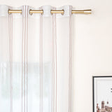 CORTINA DE GASA CON RAYAS VERTICALES DE HILOS PLATEADOS 140X260CM - Viste Tu Hogar CORTINA DE GASA CON RAYAS VERTICALES DE HILOS PLATEADOS 140X260CM - Viste Tu Hogar