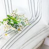 CORTINA DE GASA CON RAYAS VERTICALES DE HILOS PLATEADOS 140X260CM - Viste Tu Hogar CORTINA DE GASA CON RAYAS VERTICALES DE HILOS PLATEADOS 140X260CM - Viste Tu Hogar