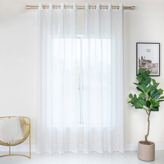 CORTINAS DE GASA A RAYAS HORIZONTALES 140X260CM - Viste Tu Hogar