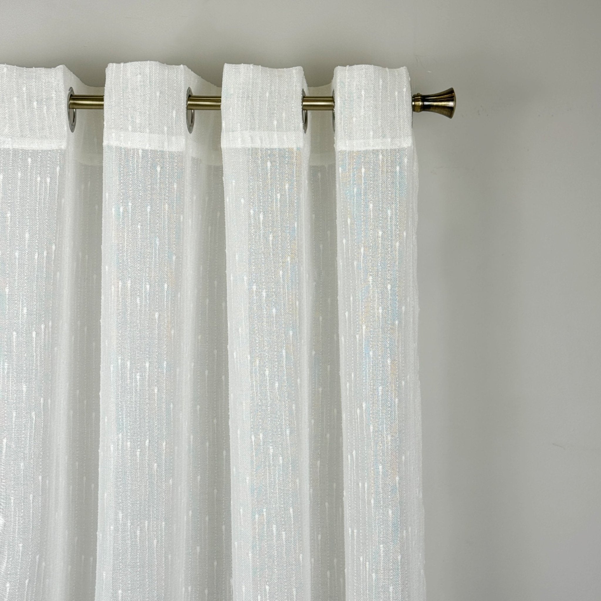 Cortinas De Visillo Lino y Poliéster Decorado Con Gotas De Agua - VISTE TU HOGAR ONLINE Cortinas De Visillo Lino y Poliéster Decorado Con Gotas De Agua - VISTE TU HOGAR ONLINE