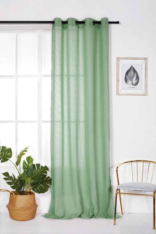 Cortinas De Visillo Lino y Poliéster Decorado Con Gotas De Agua - VISTE TU HOGAR ONLINE