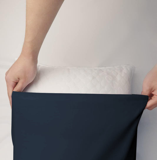 Funda De Almohada Con Diversos Tamaño 50% Poliéster 50% Algodón Azul Oscuro - VISTE TU HOGAR ONLINE