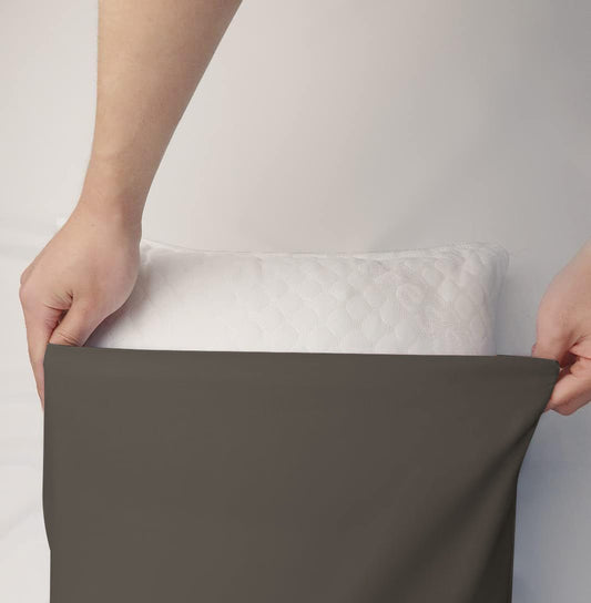 Funda De Almohada Con Diversos Tamaño 50% Poliéster 50% Algodón Gris Oscuro - VISTE TU HOGAR ONLINE