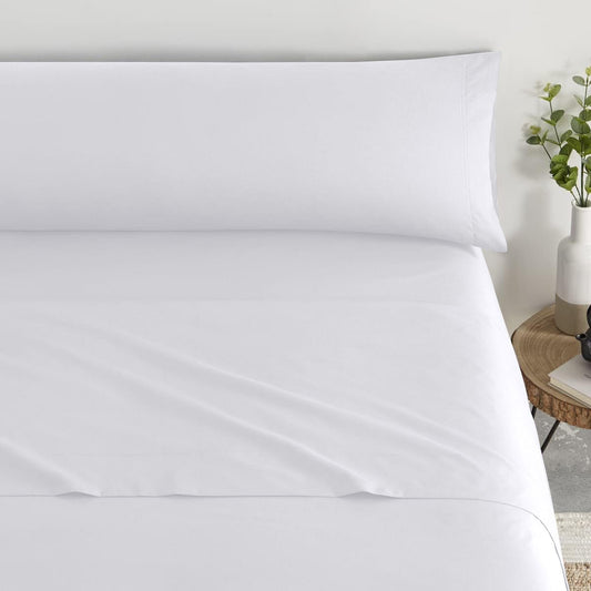 Juego De Sabana 50% Poliéster 50%Algodón Blanco - VISTE TU HOGAR ONLINE