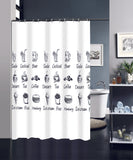 Cortina De Baño Plástico Poliéster Con Varios Estampados 180X180cm