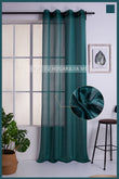 Cortina de Visillo Translucido Color Liso Poliéster Para Salón Y Dormitorio
