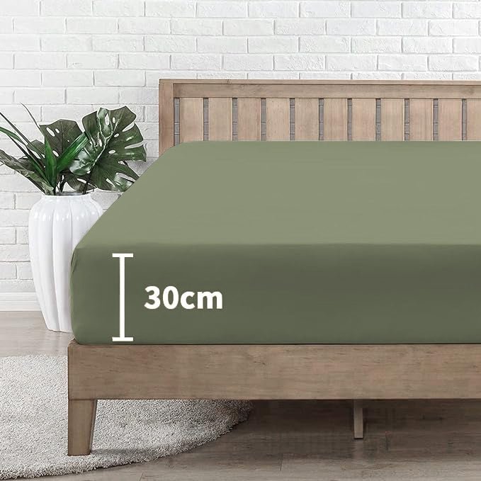 Bajera Ajustable Para Cama Con Diversos Tamaños 50% Poliéster 50% Algodón Verde Aguacate - VISTE TU HOGAR ONLINE