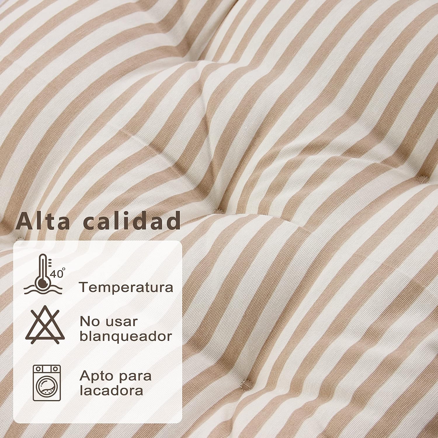 Cojín De Tela Con Efecto Tridimensional De Algodón y Poliéster Pack De 2 Piezas 50x50cm (Beige) - VISTE TU HOGAR ONLINE