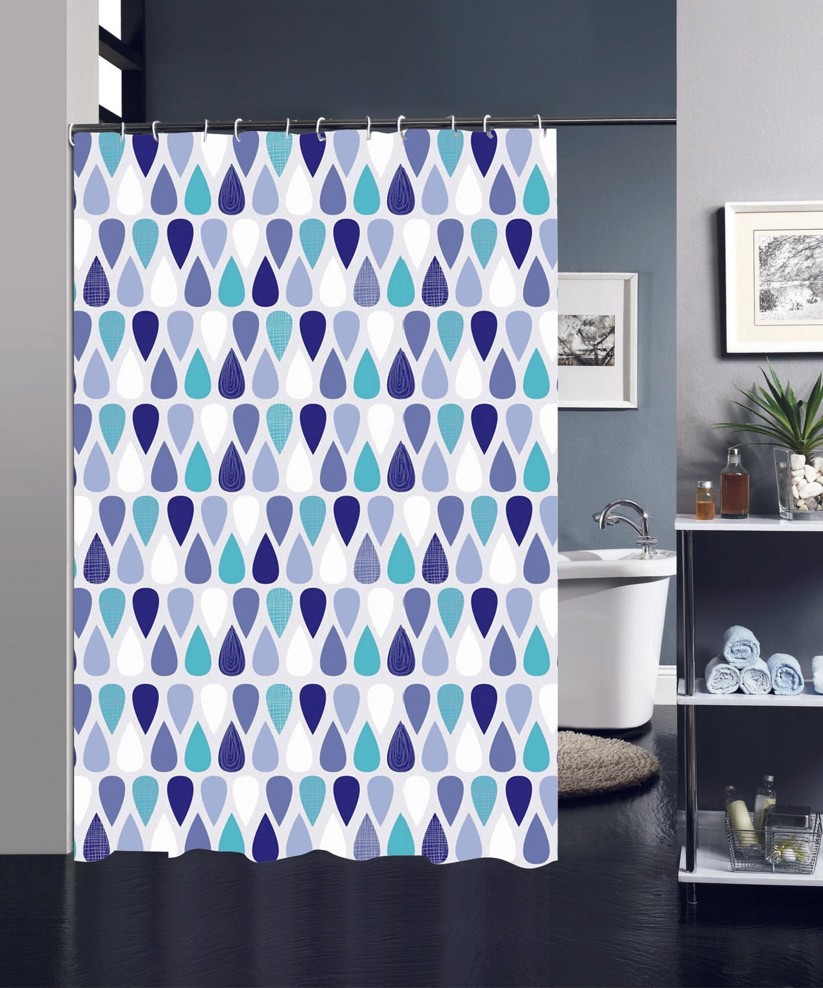 Cortina De Baño Plástico Poliéster Con Varios Estampados 180X200cm - VISTE TU HOGAR ONLINE