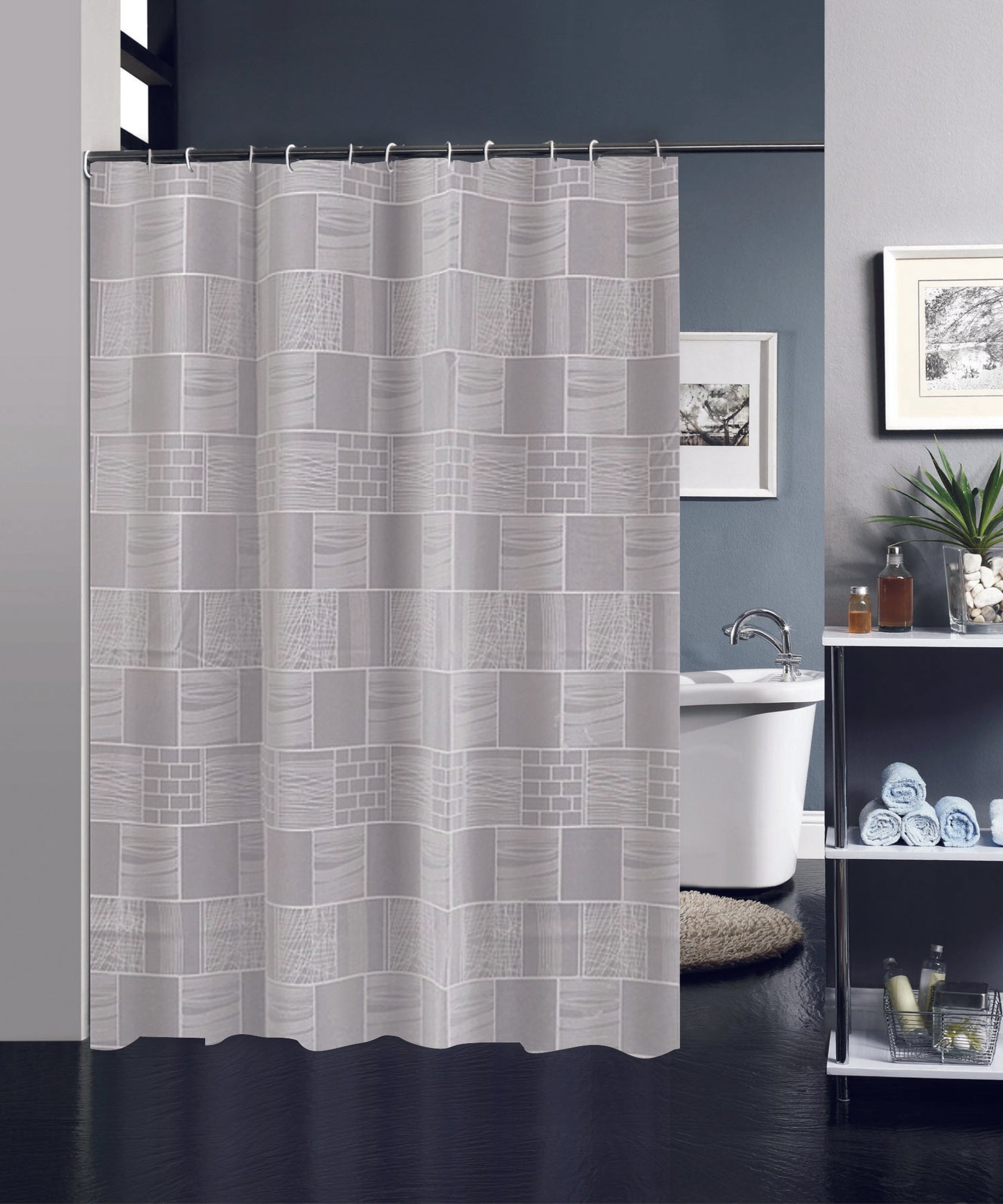 Cortina De Baño Plástico Poliéster Con Varios Estampados 180X200cm - VISTE TU HOGAR ONLINE