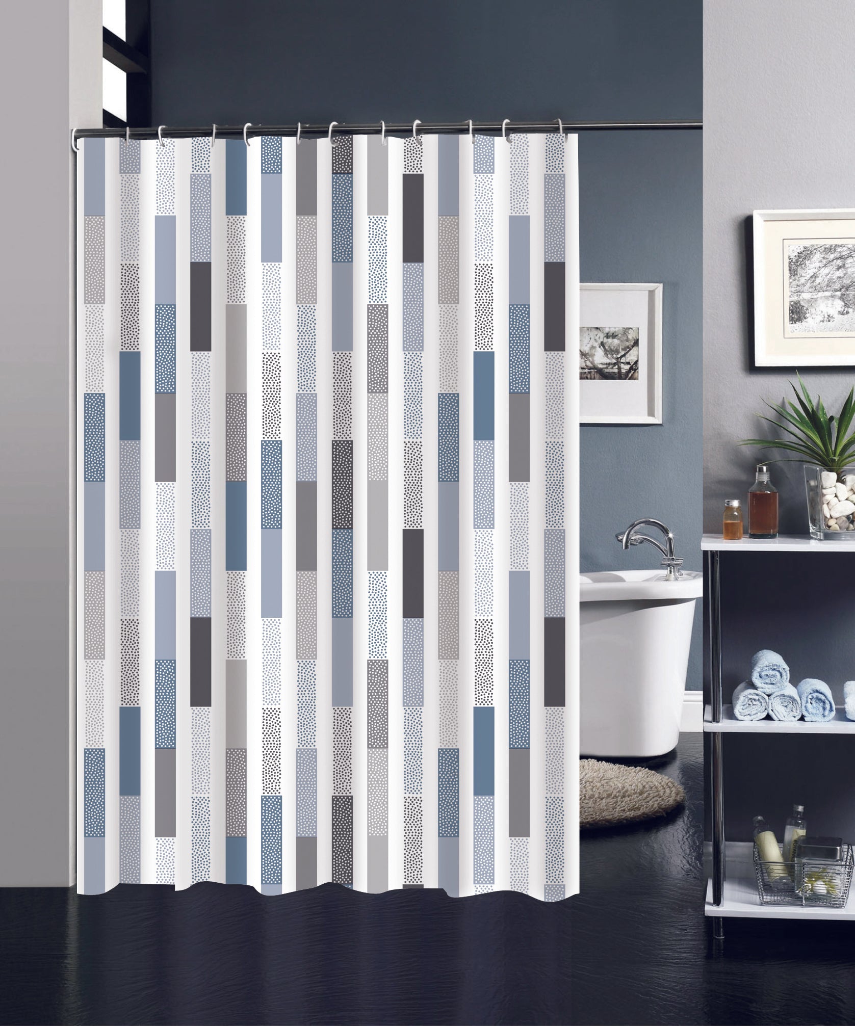 Cortina De Baño Plástico Poliéster Con Varios Estampados 180X200cm - VISTE TU HOGAR ONLINE