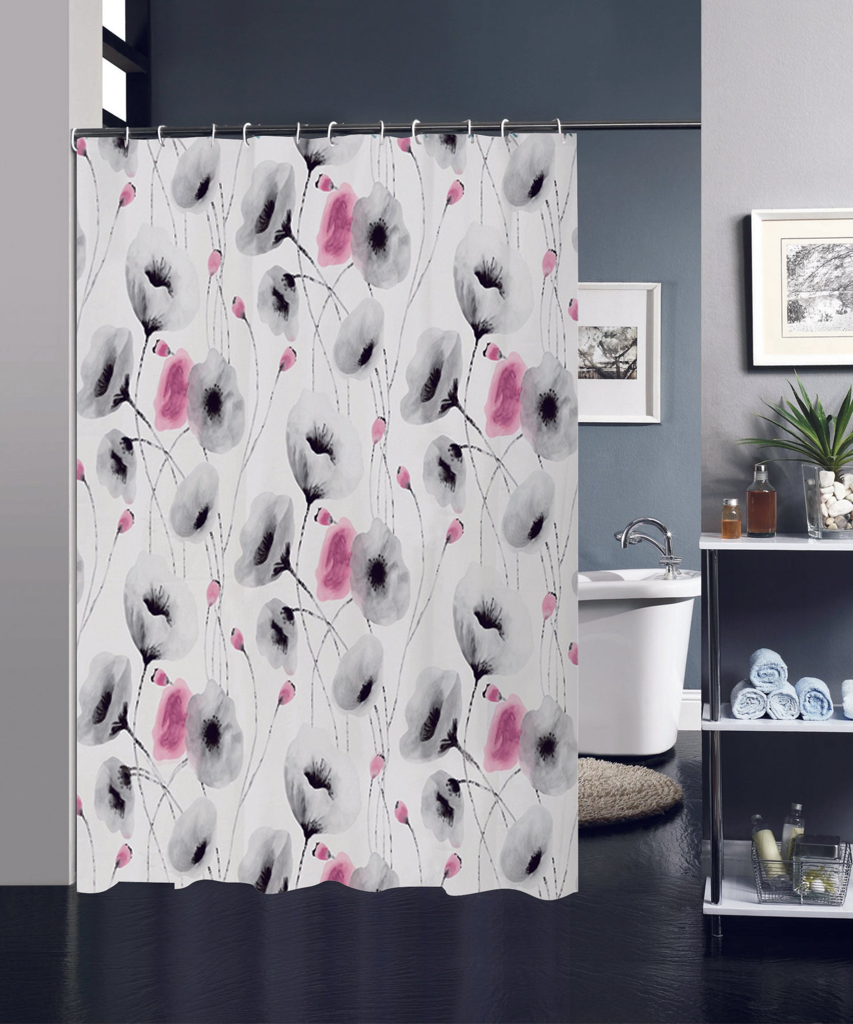 Cortina De Baño Plástico Poliéster Con Varios Estampados 180X200cm - VISTE TU HOGAR ONLINE