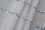CORTINA DE COCINA DE GASA CON RAYAS CALADAS 100X140CM Y 140X140CM - Viste Tu Hogar