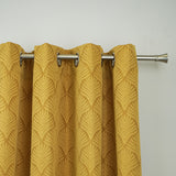 Cortina de Jacquard Poliéster Con Estampado De Flor De Abanico - Viste Tu Hogar