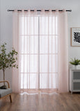 CORTINA DE VISILLO CON HILOS DE COLOR PLATA 140X260CM - Viste Tu Hogar
