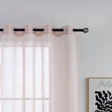 CORTINA DE VISILLO CON HILOS DE COLOR PLATA 140X260CM - Viste Tu Hogar