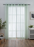CORTINA DE VISILLO CON HILOS DE COLOR PLATA 140X260CM - Viste Tu Hogar