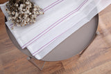 CORTINA DE VISILLO CON RAYAS DISCONTINUAS DE TRES COLOR COMBINADO 140X260CM - Viste Tu Hogar