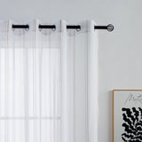 CORTINA DE VISILLO CON RAYAS DISCONTINUAS DE TRES COLOR COMBINADO 140X260CM - Viste Tu Hogar
