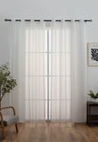 CORTINA DE VISILLO CON RAYAS DISCONTINUAS DE TRES COLOR COMBINADO 140X260CM - Viste Tu Hogar