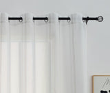 CORTINA DE VISILLO CON RAYAS DISCONTINUAS DE TRES COLOR COMBINADO 140X260CM - Viste Tu Hogar
