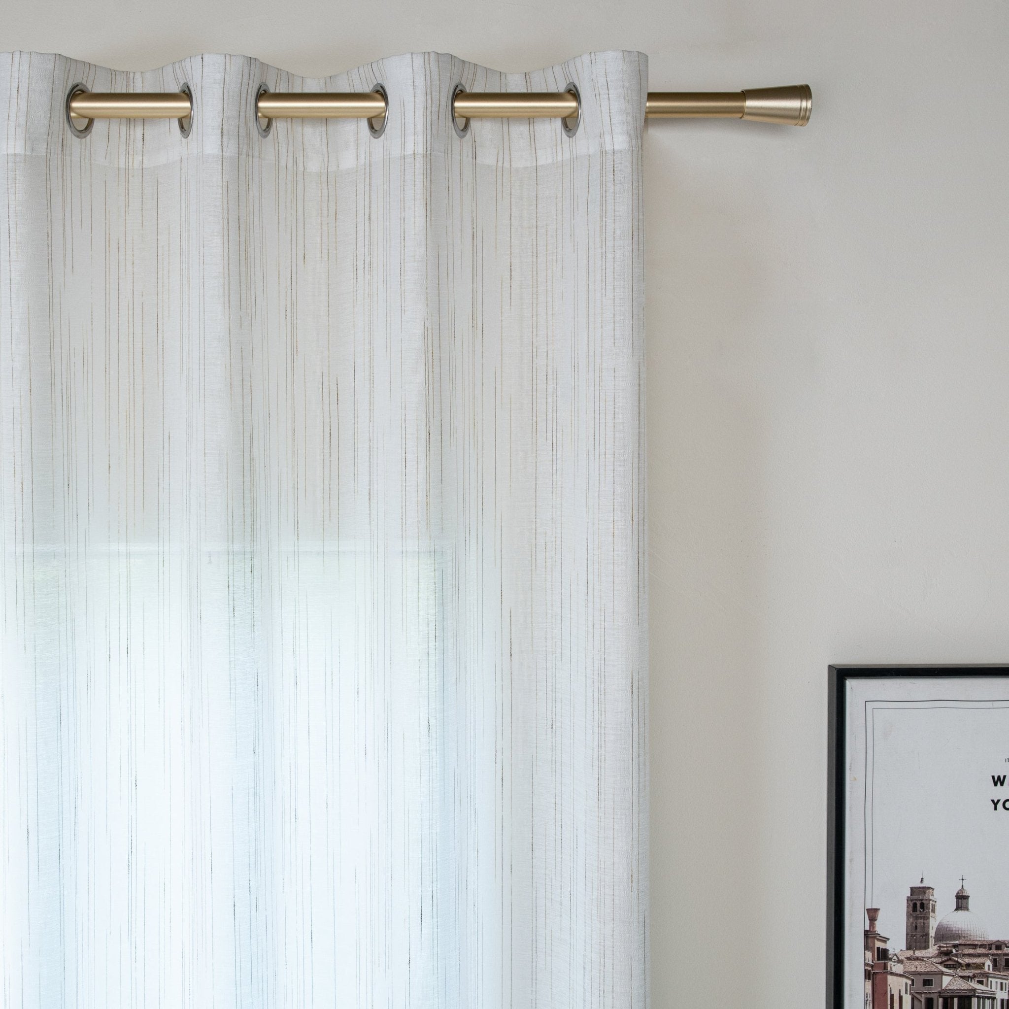 CORTINAS DE GASA A RAYAS HORIZONTALES 140X260CM - Viste Tu Hogar