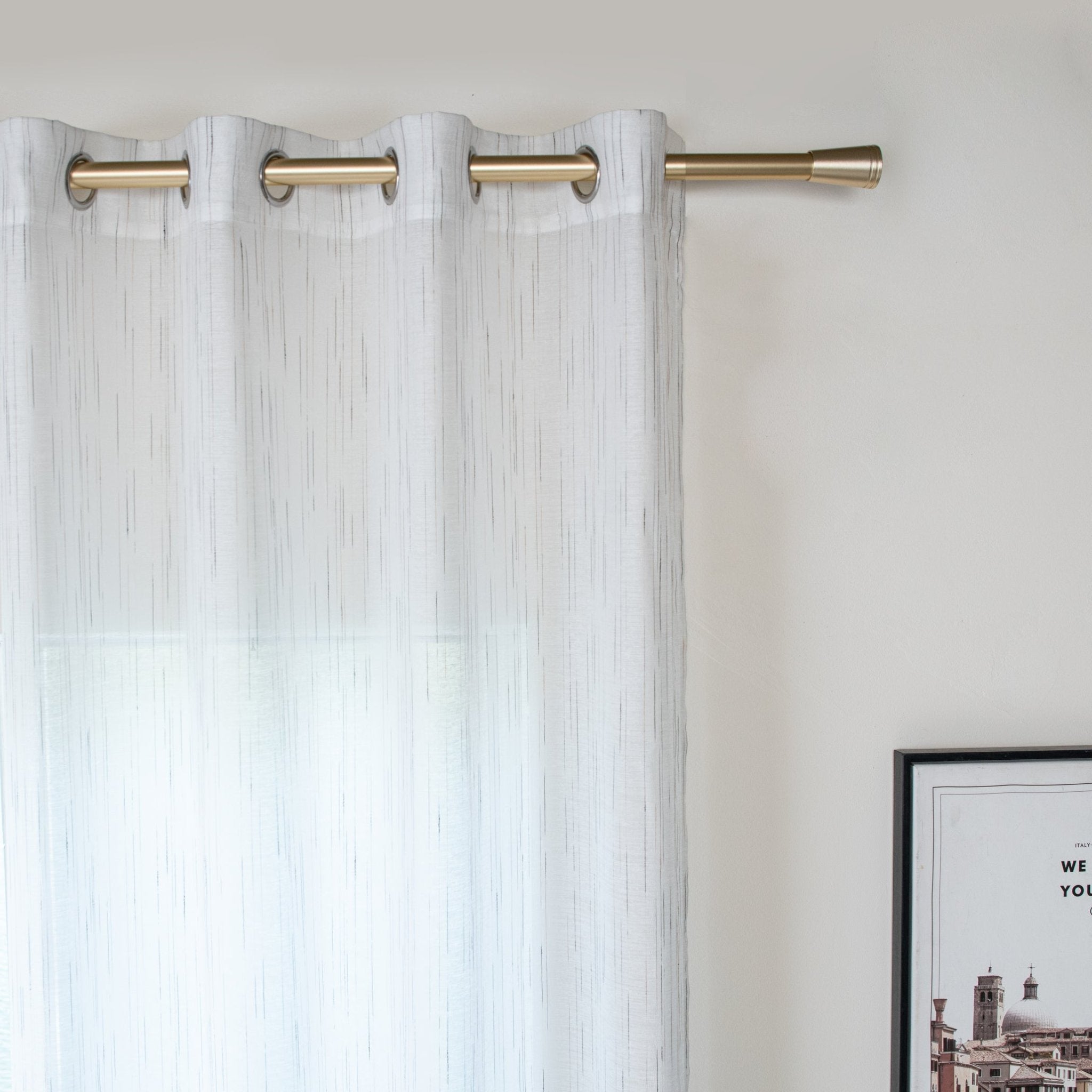 CORTINAS DE GASA A RAYAS HORIZONTALES 140X260CM - Viste Tu Hogar