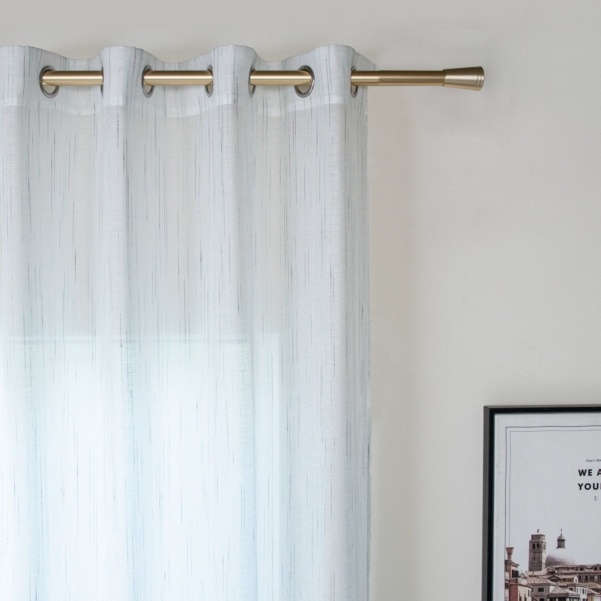 CORTINAS DE GASA A RAYAS HORIZONTALES 140X260CM - Viste Tu Hogar