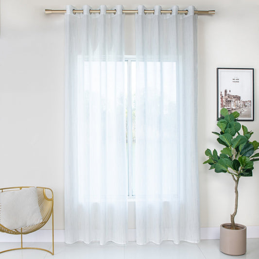 CORTINAS DE GASA A RAYAS HORIZONTALES 140X260CM - Viste Tu Hogar