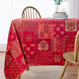 Mantel De Navidad Multilla 60% Poliéster, 30% Algodón, 10% Poliamida Con Diseño Corazones Rojo - VISTE TU HOGAR ONLINE